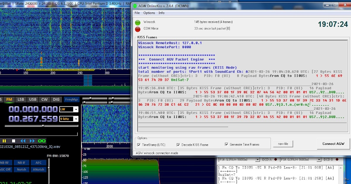 UniSat-7 received over Africa.