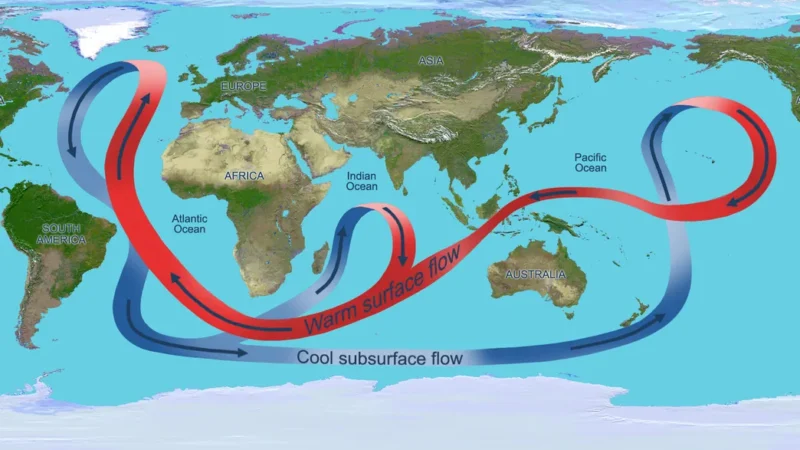 A map of global ocean circulation.