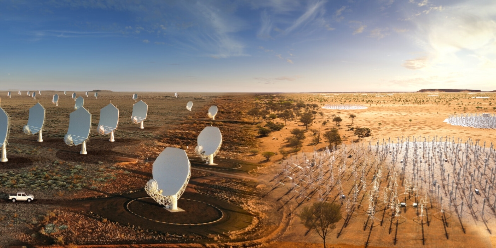 Artist illustration of the Square Kilometer Array