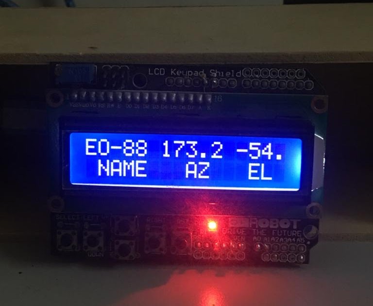 LCD display satellite name,azimuth and elevation. part-2