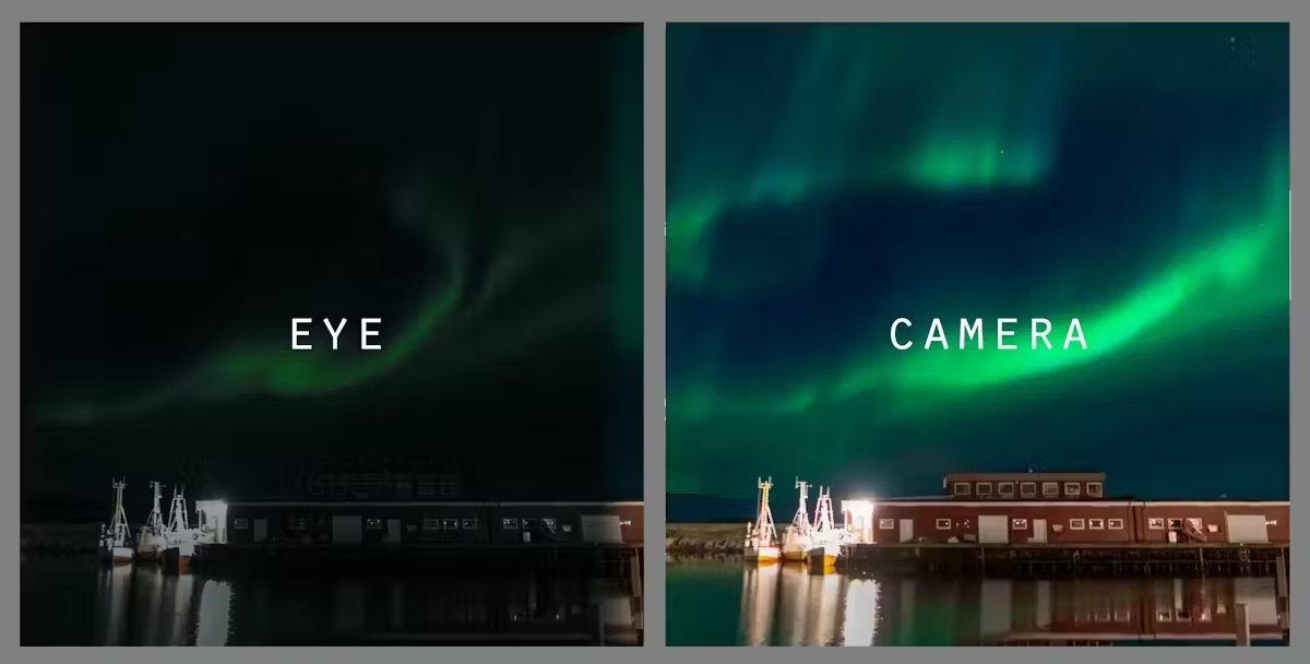 Phone cameras can take in more light than the human eye − that’s why low-light events like the northern lights often look better through your phone camera