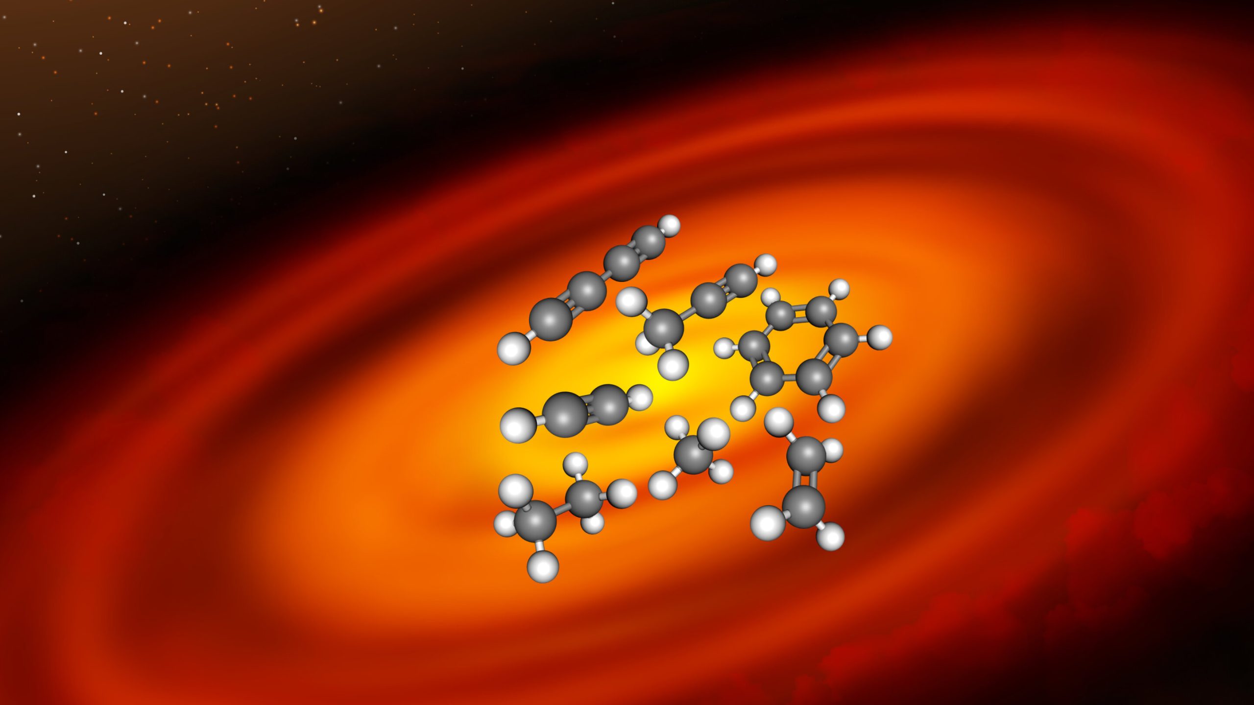 JWST discovers large variety of carbon-rich gases that serve as ingredients for future planets around very low-mass star